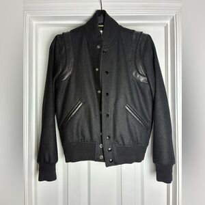Saint Laurent teddy varsity jacket